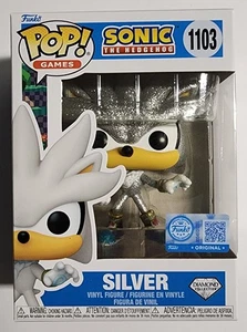 Funko POP! Sonic Headhog SILVER Diamond Glitter # 1103 Exclusive IN HAND - Picture 1 of 6