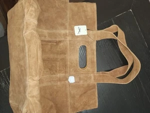 Free People Suede Caravan Tote Bag Saddle Boho NWT 🔥 Awesome Bag!! Beautiful - Picture 1 of 7