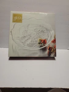 Mikasa Schlittschuh Bär Frost Glas 14" Platte, Weihnachten Urlaub WY522/313 - Bild 1 von 5