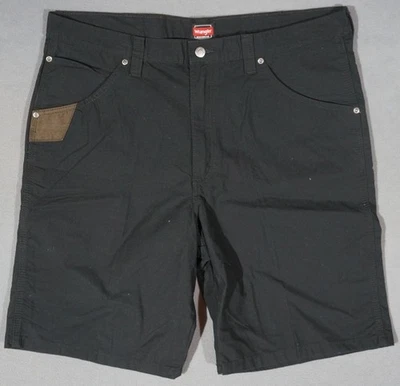 VF01480 **WRANGLER** ROPA DE TRABAJO PANTALONES CORTOS VAQUEROS DE MEZCLILLA 38 (msr 38"x10") NEGRO Foto 1 de 4