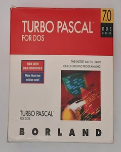 Borland Turbo Pascal 7.0 pour DOS (disquettes 3.5", rétro, boîte d'origine, en boîte, 1993) - Photo 1/10