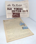 1941 1942 Bakelite Corporation  Old Timers Factory Buttons Service Pin Letter