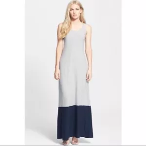 W678 NUEVO CON ETIQUETAS VINCE COLORBLOCK MUJER MAXI VESTIDO TALLA S en G/N $195 - Imagen 1 de 2
