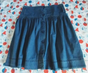 CAPRICOLLECTION Midi Jeansrock Rock blau Denim Knöpfe 100% Baumwolle 36 S - Bild 1 von 9