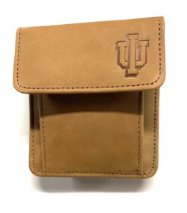 Indiana University Genuine Leather Mini Wallet with Embossed Logo - Picture 1 of 5