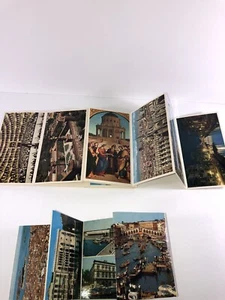 Cartoline Viaggi Stile Fisarmonica Libro Pagine Italia Milano Venezia Vintage Vacanze - Foto 1 di 15