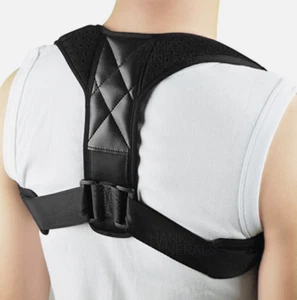 Men Women Posture Corrector Adjustable Back Brace Shoulder Support Clavicle Belt - Picture 1 of 4