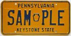 Pennsylvania 1977 1978 1979 1980 1981 1982 1983 1984 SAMPLE License Plate