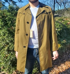 NUEVO CON ETIQUETAS DE COLECCIÓN Abrigo Domino-Dri Amarillo Inglés Tweed Todo Clima Duval Talla 36 Sin Stock - Imagen 1 de 9