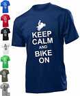 Keep Calm and BIKE ON T shirt motorbike Motor Racer T-shirt IDEAL for GIFT XMAS