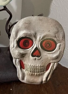 Pick Size Vintage Inspired Skull Crazy Red Eyes Halloween Cardstock Decoration - Picture 1 of 8