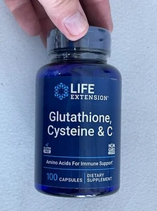 Life Extension Glutathione Cysteine & C 100 Capsules 08/2025 - Picture 1 of 5