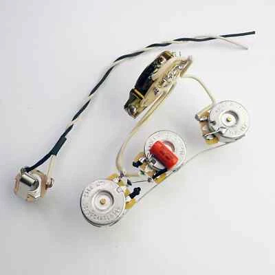 Chicote de fios moderno Fender Stratocaster 5 vias, tampa de queda laranja 0,022 - sem placa - Imagem 1 de 4