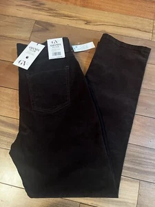 Pantalones cortos Gloria Vanderbilt para mujer Amanda ajustados de pana tostada café talla 10 - Imagen 1 de 8