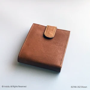 Genuine Leather Men's Bifold Wallet Modern Design Billetera Plegable para Hombre - Picture 1 of 3