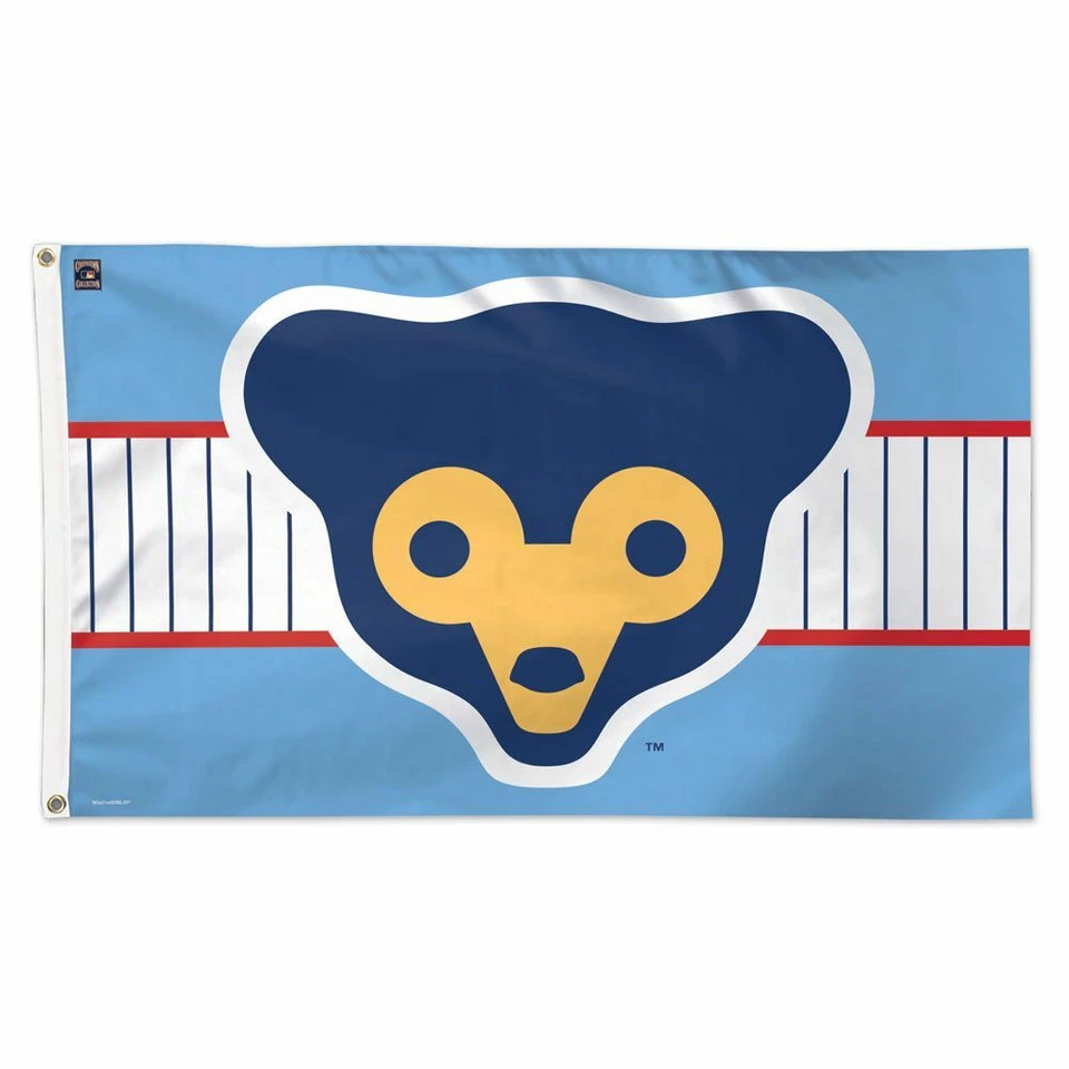 CHICAGO CUBS COOPERSTOWN COLLECTION 3'X5' DELUXE FLAG NEW WINCRAFT 🐻 - Image 1 of 1