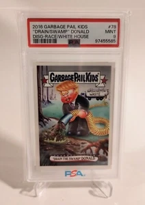 2016 Garbage Pail Kids PSA 9 Drain the Swamp Donald Disgrace to the Whitehouse - Picture 1 of 2