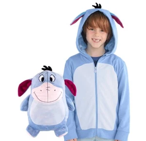 Cubcoats Eeyore 2-in-1 Transforming Classic Zip-Up Hoodie & Soft Plushie sz 4/5 - Picture 1 of 11