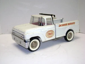1960s Wrecker Service White Structo 24 Hour Towing Truck In Pressed Steel - Picture 1 of 11