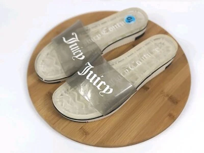 Juicy Couture Sandals Size 10 Y2K Jelly Slides Womans Flats Flip Flops Slip On - Image 1 of 4