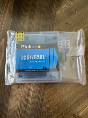 New EZ LC61/65XL Cyan Ink Cartridge Replacement For Brother Printer - Image 1 of 2
