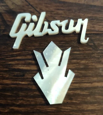 CROWN Gibson Guitar Logo Inlay LOGO GIBSON NACRE incrustration - Photo 1/4