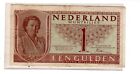 NETHERLANDS Netherlands 1 GULDEN TICKET 1943 - 1949 P72 JULIANA GOOD CONDITION