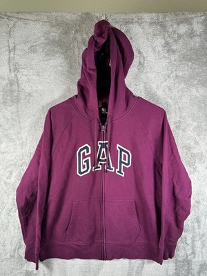 GAP Y2K Sudadera con Capucha con Cremallera para Mujer Grande Rosa Logotipo Deletreado Bordado Foto 1 de 4