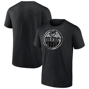 T-Shirt Herren schwarz Edmonton Oilers Iced Out - Bild 1 von 3