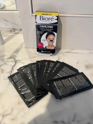 Biore Charcoal Deep Cleansing Pore Strips - new - open box - 15 total - Image 1 of 3