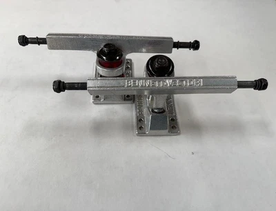 Bennett Vector Raw skateboard 6.0" trucks with 8-5/8" axle Made In USA - Image 1 of 4