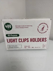 Box Of 400  Holiday Light Clips for Outdoor Shingles/gutters MADE IN USA - Picture 1 of 4