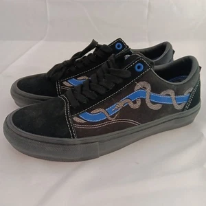 VANS SKATE OLD SKOOL SK8 HI BREANA GEERING SERPIENTE NEGRO AZUL VN0A5FCBY40 Talla 9 - Imagen 1 de 12