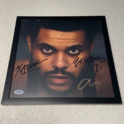 The Weeknd & Justice 签名 HURRY UP TOMORROW ALBUM 海报 十字架 PSA 正品证书 — 第 1/4 张图片