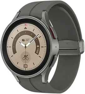 Samsung Galaxy Smartwatch 5 Pro 45mm SM-R920N Bluetooth Titanium Case - Silver - Picture 1 of 12
