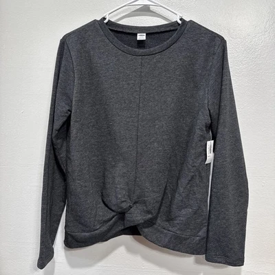 Old Navy Niñas XL (14) Sudadera Frontal Girada Manga Larga Pullover Carbón Foto 1 de 4