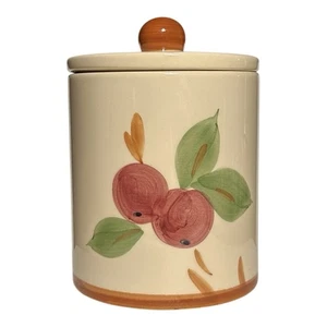 Vtg 90s FRANCISCAN Apple Canister & Lid Portugal Hand Painted Johnson Bros 6.75" - Picture 1 of 10