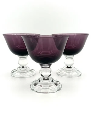 Fostoria Victorian Amathyst - Vasos de Jerez 3 7/8", Juego de 3 Foto 1 de 3