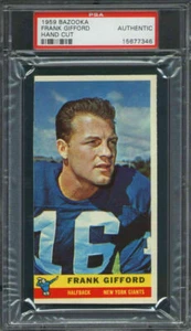 1959 Bazooka Frank Gifford PSA Authentic New York Giants HOF - Bild 1 von 1