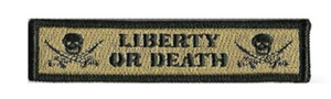 Gadsden & Culpeper 1" X 3 3/4" Morale Patch - LoD Calico Jack - Tan - Hook Back - Picture 1 of 1
