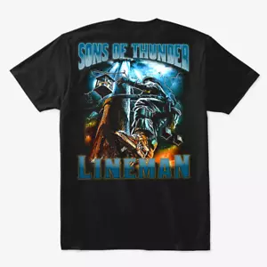 Sons of Thunder Lineman Electrical Power Funny T-shirt For Electrician Linesman - Picture 1 of 4