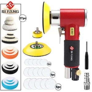 48Pcs 1'' 2'' 3'' Mini Air Sander DA Random Orbital Polisher Buffer Car Body Set - Picture 1 of 9