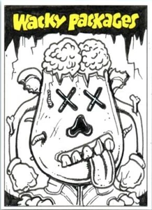 2024 WACKY PACKAGES ARTIST SKETCH CARD MR. POTATO DEAD by Darrin Pepe 4036 - Picture 1 of 2