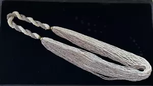 Collana perle semi vetro bianco e argento vintage anni 50 - collana 24" mulit filo - Foto 1 di 4
