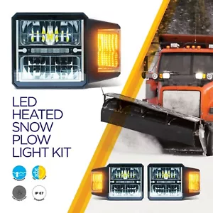 Pro LED SPK001 5 Function LED Heated Snow Plow Headlights - Picture 1 of 9