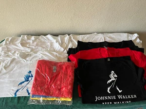Lot 10 JOHNNIE WALKER Scotch Whisky Shirts-Various Styles-Sizes-Colors-Nice Set - Picture 1 of 15