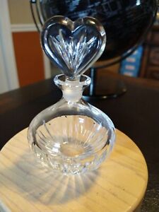 Vintage Marquis by Waterford Crystal Perfume Bottle Heart Shaped Stopper EX COND