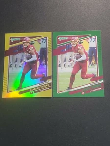 2021 Donruss Premium Stock Holo Gold + Green #8 Logan Thomas WASHINGTON FOOTBALL - Bild 1 von 4