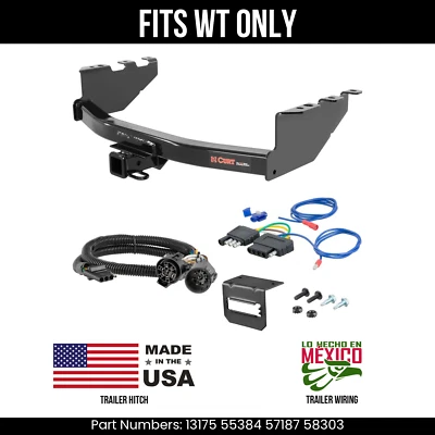 Enganche de remolque para Chevy Silverado 1500 LD 2019 con cableado de 5 pines ajuste WT Curt 6 k 2" Foto 1 de 4
