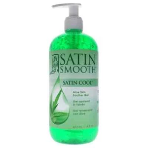 SALON BEAUTY SPA SATIN SMOOTH SKIN HAIR REMOVAL COOL ALOE SKIN SOOTHER GEL 16 OZ - Picture 1 of 3